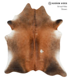 Brown with Red Cowhide Rug #30393
