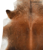 Brown with Red Cowhide Rug #30398