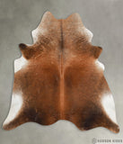 Brown with Red X-Large Cowhide Rug #30398