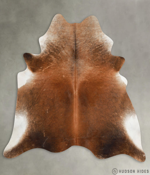 Brown with Red X-Large Cowhide Rug #30398