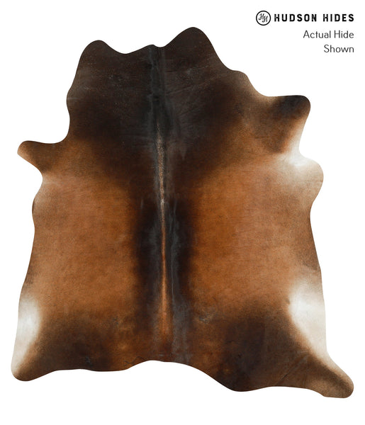 Brown with Red Cowhide Rug #31317