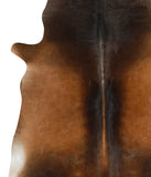 Brown with Red Cowhide Rug #31317