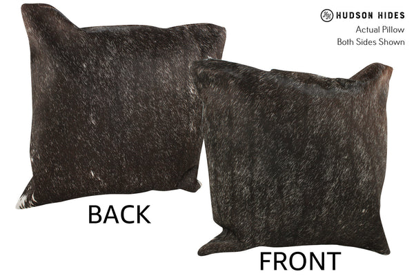 Salt and Pepper Black Cowhide Pillow #34135