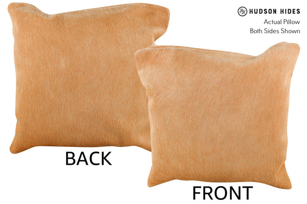 Solid Brown Cowhide Pillow #34823