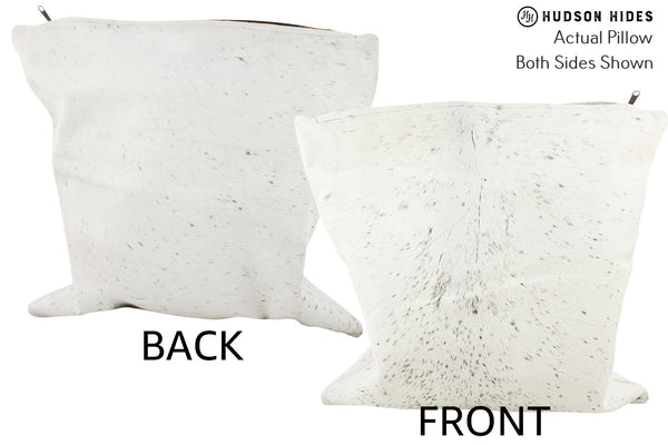 Salt and Pepper Black Cowhide Pillow #36081