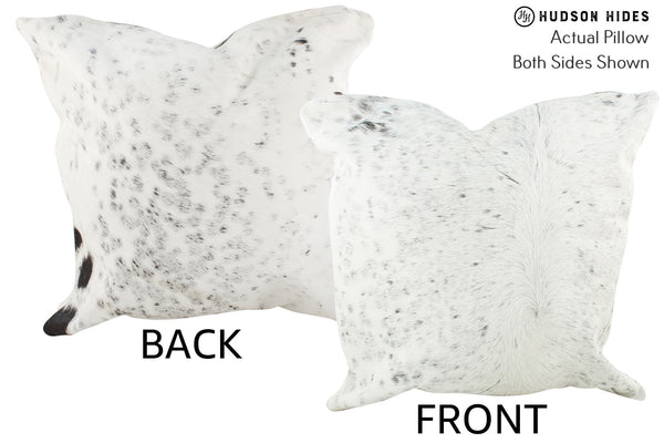 Salt and Pepper Black Cowhide Pillow #36129