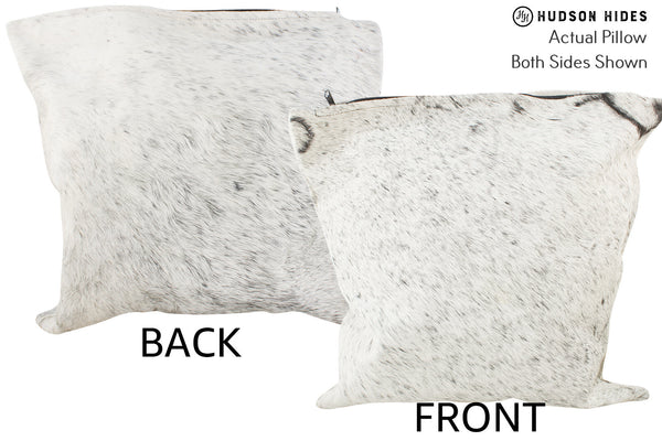 Salt and Pepper Black Cowhide Pillow #36137