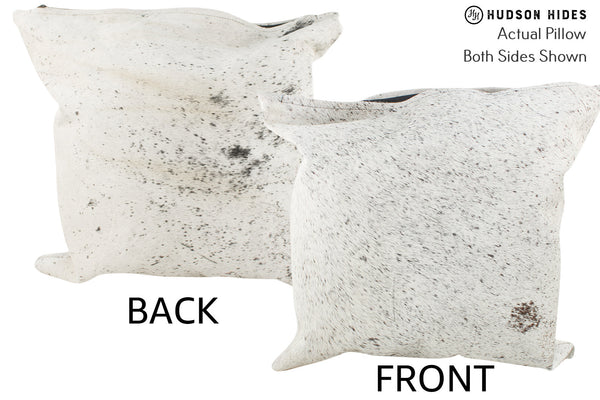 Salt and Pepper Black Cowhide Pillow #36193