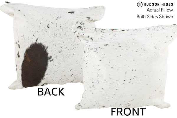 Salt and Pepper Black Cowhide Pillow #36197