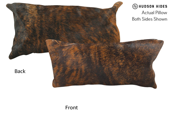 Dark Brindle Cowhide Pillow #37676