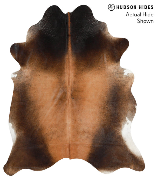 Brown with Red Cowhide Rug #38296