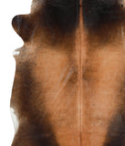 Brown with Red Cowhide Rug #38296