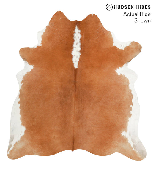 Brown and White Regular Cowhide Rug #38369