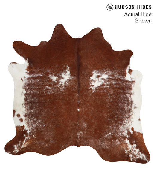 Brown with Red Cowhide Rug #38450