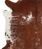 Brown with Red Cowhide Rug #38450