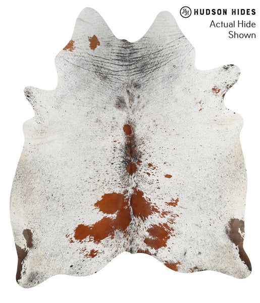 Salt and Pepper Brown Cowhide Rug #38568