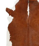 Brown and White Regular Cowhide Rug #38573