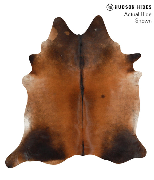 Brown with Red Cowhide Rug #38594