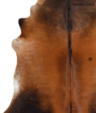 Brown with Red Cowhide Rug #38594