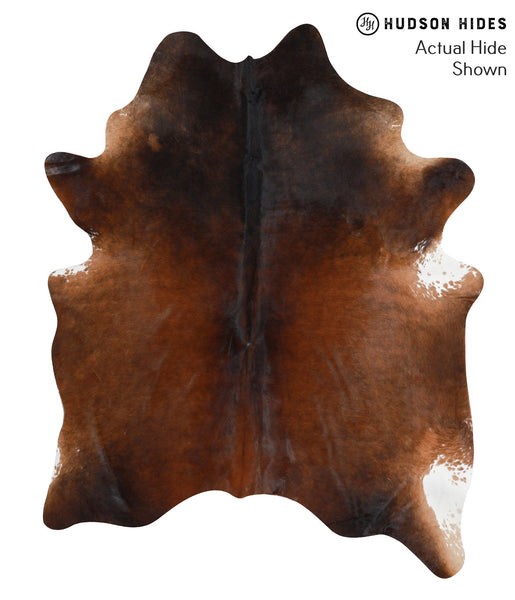 Brown with Red Cowhide Rug #38685