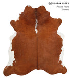 Brown and White Regular Cowhide Rug #38819