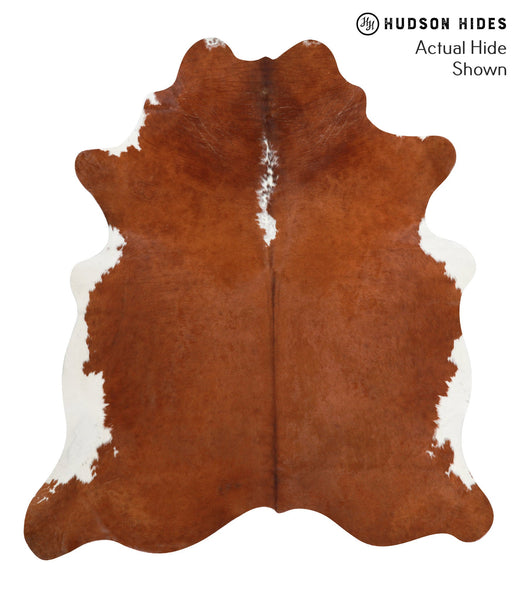 Brown and White Regular Cowhide Rug #38819