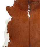 Brown and White Regular Cowhide Rug #38819