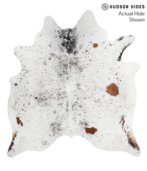 Salt and Pepper Brown Cowhide Rug #38882