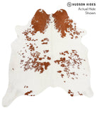 Brown and White Cowhide Rug #38887