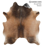 Brown with Red Cowhide Rug #38903
