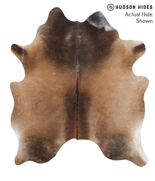Brown with Red Cowhide Rug #38903