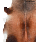 Brown with Red Cowhide Rug #38978