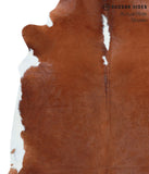Brown and White Regular Cowhide Rug #39076