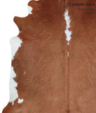Brown and White Regular Cowhide Rug #39085