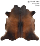 Brown with Red Cowhide Rug #39123