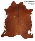 Brown and White Regular Cowhide Rug #39180
