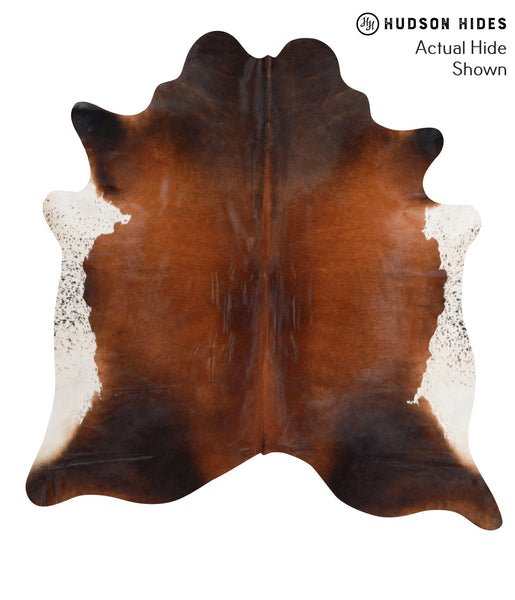 Brown with Red Cowhide Rug #39293