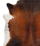 Brown with Red Cowhide Rug #39293