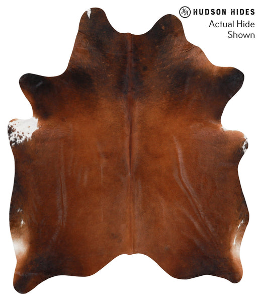 Brown with Red Cowhide Rug #39523