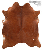 Solid Brown Cowhide Rug #40151