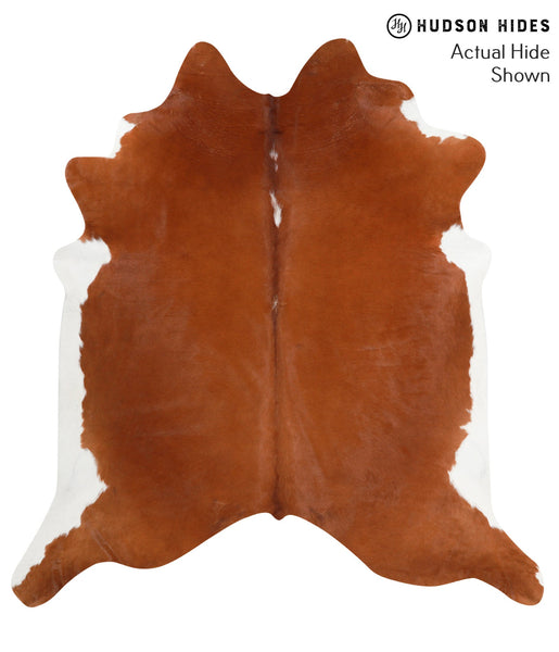 Brown and White Regular Cowhide Rug #40196