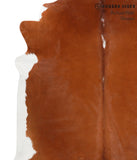 Brown and White Regular Cowhide Rug #40196