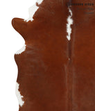 Brown and White Regular Cowhide Rug #40292