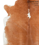 Brown and White Regular Cowhide Rug #40388