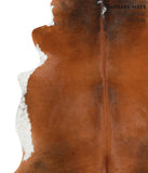 Brown and White Regular Cowhide Rug #40571