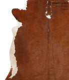 Brown and White Regular Cowhide Rug #40573