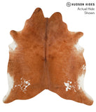 Brown and White Regular Cowhide Rug #40634