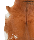 Brown and White Regular Cowhide Rug #40634