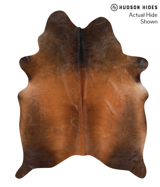 Brown with Red Cowhide Rug #40665
