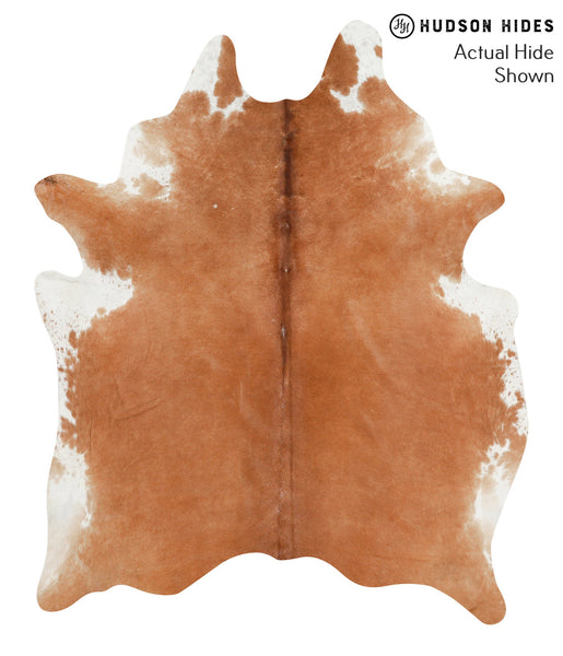 Brown and White Regular Cowhide Rug #40681